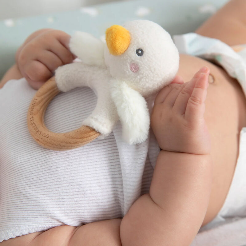 Living Textiles Ring Rattle & Dummy Chain Gift Set image number 2